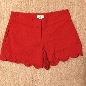 Crown & Ivy Red Shelby Shorts